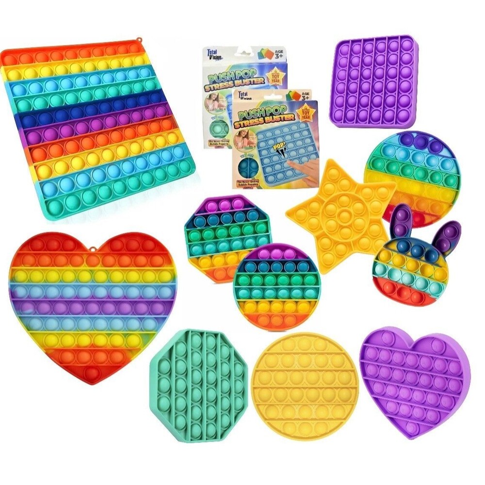 Huge Bundle of Pop Fidget Toys, Anxiety & Stress Reliever - All Sizes & Shapes